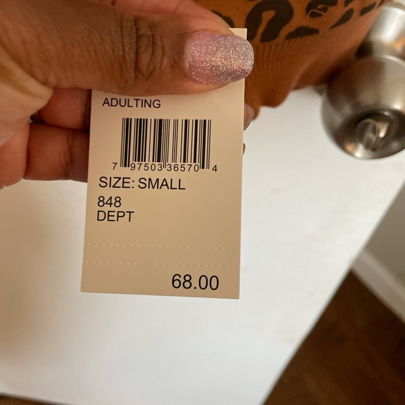 Blank NYC Cheetah Crop Sweater - Size S - Picture 4 of 12